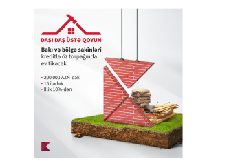 "Kapital Bank" ev tikintisi üçün ipoteka krediti - TƏKLİF EDİR