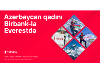 Birbank-ın dəstəyi ilə Vəfa Musayevə bayrağımızı Everest zirvəsinə sancdı