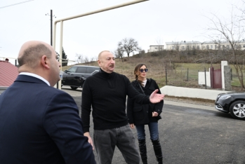 Prezident Xocavəndin Xanoba kəndində - FOTOLAR | FED.az