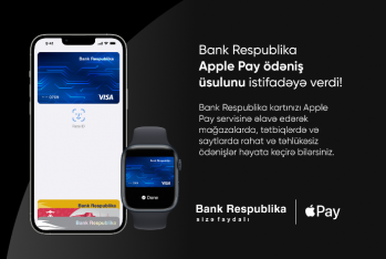 Apple Pay artıq "Bank Respublika" kart sahibləri üçün - ƏLÇATAN OLUR