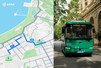 Bakının mərkəzi piyada zonalarında ödənişsiz avtobuslar fəaliyyətə başlayıb