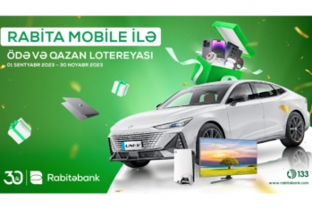 Rabitəbank “Rabita Mobile ilə ödə və qazan” lotereyasına - START VERİR