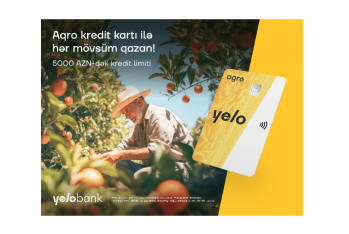 Yelo Bank-dan fermerlər üçün 12 ay güzəşt müddətli - KREDİT KARTI