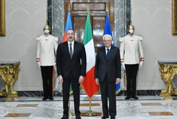İlham Əliyev İtaliya prezidenti Sercio Mattarella ilə - GÖRÜŞÜB