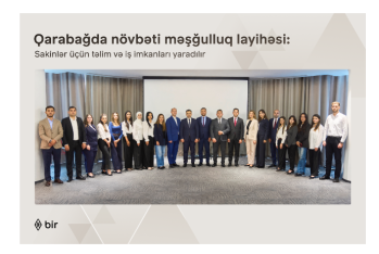 Bir запустила новый проект по трудоустройству для жителей Карабаха