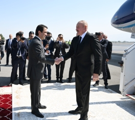 İlham Əliyev Tacikistana səfərə gəlib - FOTOLAR | FED.az