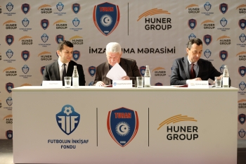 “Turan Tovuz” PFK ilə "Huner Group" arasında tərəfdaşlıq haqqında -[red] MÜQAVİLƏ İMZALANIB - FOTOLAR[/red] | FED.az