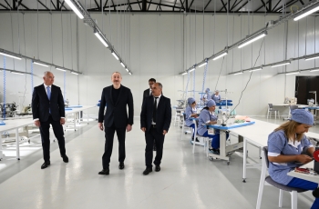 Prezident İlham Əliyev “LATIFA” Laçın tikiş fabrikinin açılışında iştirak edib[b][red] - YENİLƏNİB[/red][/b] | FED.az