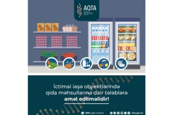 AQTA: Restoranlarda sanitar-gigiyenik normalara əməl olunmalıdır