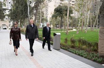 İlham Əliyev və Mehriban Əliyeva Bakıda yeni parkın açılışında iştirak ediblər - FOTOLAR | FED.az