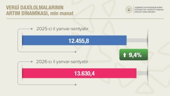 Qeyri-neft-qaz sektorundan vergi daxilolmaları 12,6% artıb | FED.az