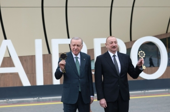 Laçın  Hava Limanının açılış mərasimi keçirilib, Azərbaycan və Türkiyə Prezidentləri iştirak edib - [red]VİDEO[/red] [b][red] - YENİLƏNİB[/red][/b] | FED.az