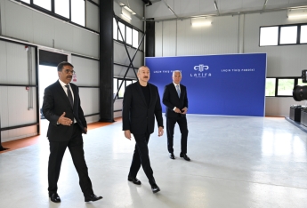 Prezident İlham Əliyev “LATIFA” Laçın tikiş fabrikinin açılışında iştirak edib[b][red] - YENİLƏNİB[/red][/b] | FED.az