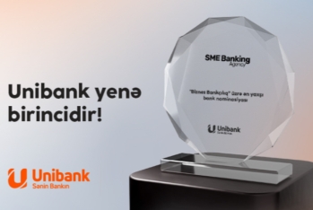 Unibank  “Biznes Bankçılıq” nominasiyası üzrə - QALİB OLUB