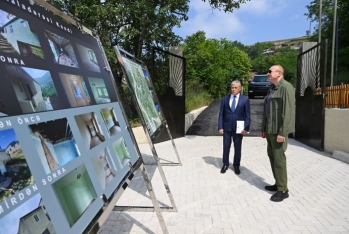 İlham Əliyev Şuşanın Kiçik Qaladərəsi kəndində görülən işlərlə tanış olub - FOTOLAR