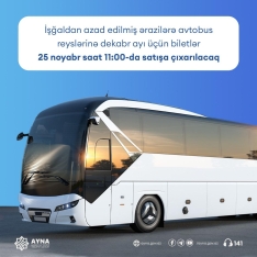 Qarabağa avtobus reyslərinə dekabr ayı üçün biletlər satışa çıxarılır | FED.az