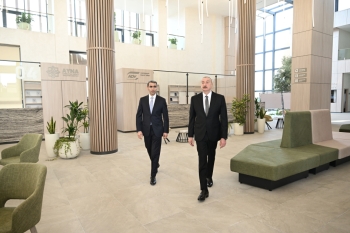 Prezident İlham Əliyev Ağdam Dəmir Yolu və Avtovağzal Kompleksinin açılışında - FOTOLAR | FED.az