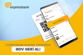 “Expressbank”ın mobil tətbiqində - ƏDV GERİ AL!