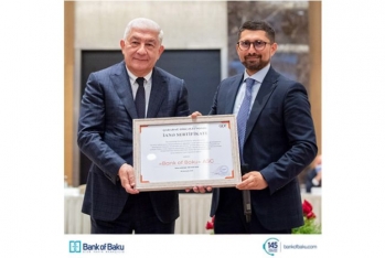 "Bank of Baku" “Qarabağ Dirçəliş Fondu”nun xüsusi sertifikatı ilə - Təltif Olunub!