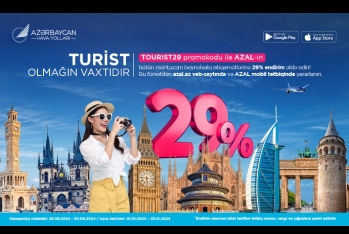 AZAL предлагает скидку 29% на международные рейсы по случаю Дня работников туризма