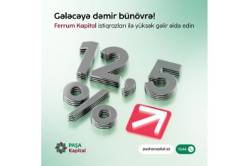 PAŞA Kapital-dan 12.5% gəlirli - Ferrum Kapital İstiqrazları