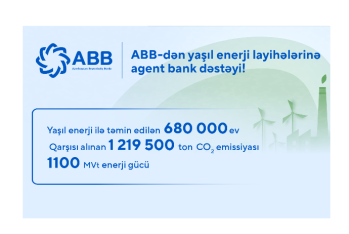 ABB-dən yaşıl enerji layihələrinə - AGENT BANK DƏSTƏYİ!