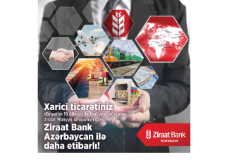 "Ziraat Bank Azərbaycan”dan xarici ticarət iştirakçılarına - HƏRTƏRƏFLİ DƏSTƏK!