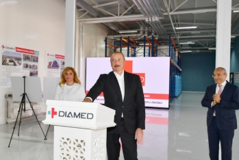 Prezident “Diamed” dərman istehsalı zavodunun açılışında - İŞTİRAK EDİB | FED.az