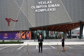 Prezident  Yevlax Olimpiya İdman Kompleksinin açılışında iştirak edib - FOTOLAR | FED.az