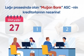 “Muğan Bank”da pulu qalanların nəzərinə - RƏSMİ AÇIQLAMA
