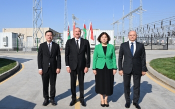 İlham Əliyev “Qobustan” Günəş Elektrik Stansiyasının açılışında - FOTOLAR | FED.az