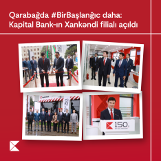 Еще #OдноНачало в Карабахе: Открылся Ханкендинский филиал Kapital Bank | FED.az