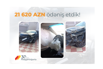 “Atəşgah” Sığortadan KASKO üzrə - NÖVBƏTİ ÖDƏNİŞ