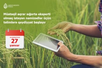 Aqrar sığorta fəaliyyəti üzrə müstəqil ekspert sertifikatı almaq istəyən namizədlər üçün növbəti təlimlərə qeydiyyat başlayır