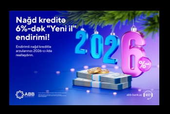 ABB-də nağd kreditə - 6%-DƏK ENDİRİM!