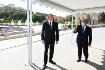 Prezident İlham Əliyev piyada keçidinin - AÇILIŞINDA - YENİLƏNİB