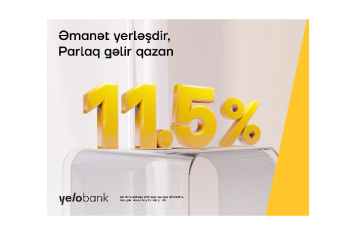 Yelo Bank ilə pulunuz - 11.5%-DƏK ARTIR!
