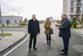 İlham Əliyev Ağdamda 2-ci yaşayış kompleksinin açılışında iştirak edib
