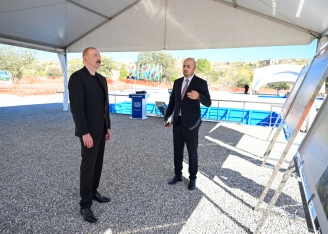 Prezident Cəbrayıl şəhərində ikinci və üçüncü yaşayış komplekslərinin təməlini qoydu | FED.az