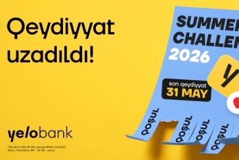 Yelo Bank gənclərin böyük marağını nəzərə alaraq “Summer Challenge 2026” proqramına - QEYDİYYATI UZATDI!
