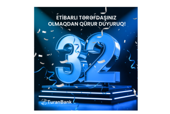 TuranBank 32 yaşını - QEYD EDIR