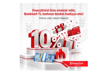 “Yüksək gəlir hələ başlanğıcdır – TL kart hədiyyəsi də Ziraat Bank Azərbaycandan!”