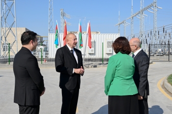 İlham Əliyev “Qobustan” Günəş Elektrik Stansiyasının açılışında - FOTOLAR | FED.az