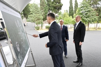 Prezident Xankəndi-Şuşa kanat yolunun inşası üçün seçilmiş əraziyə baxıb