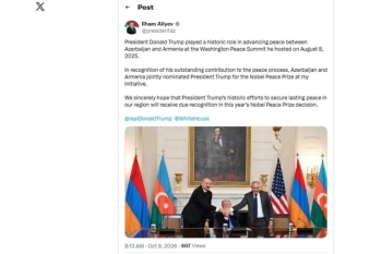 “Mənim təşəbbüsümlə Trampı Nobel Sülh Mükafatına birgə namizəd göstərmişik” | FED.az