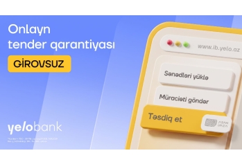 Yelo İnternet Bankçılıqda növbəti yenilik: Girovsuz tender qarantiyası!