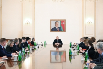 İlham Əliyev ABŞ Ticarət Palatasının nümayəndə heyətini qəbul edib