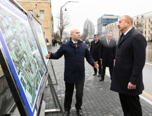 İlham Əliyev yeni salınmış parkda  - FOTOLAR | FED.az