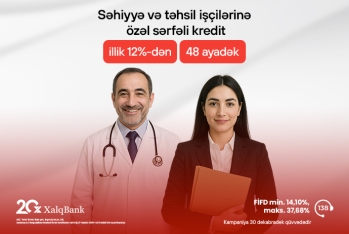 Xalq Bankdan təhsil və səhiyyə işçiləri üçün - SƏRFƏLİ KREDİT