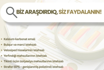 Sahibkarlar üçün daha 9 istiqamət üzrə daxili bazar araşdırması aparılıb